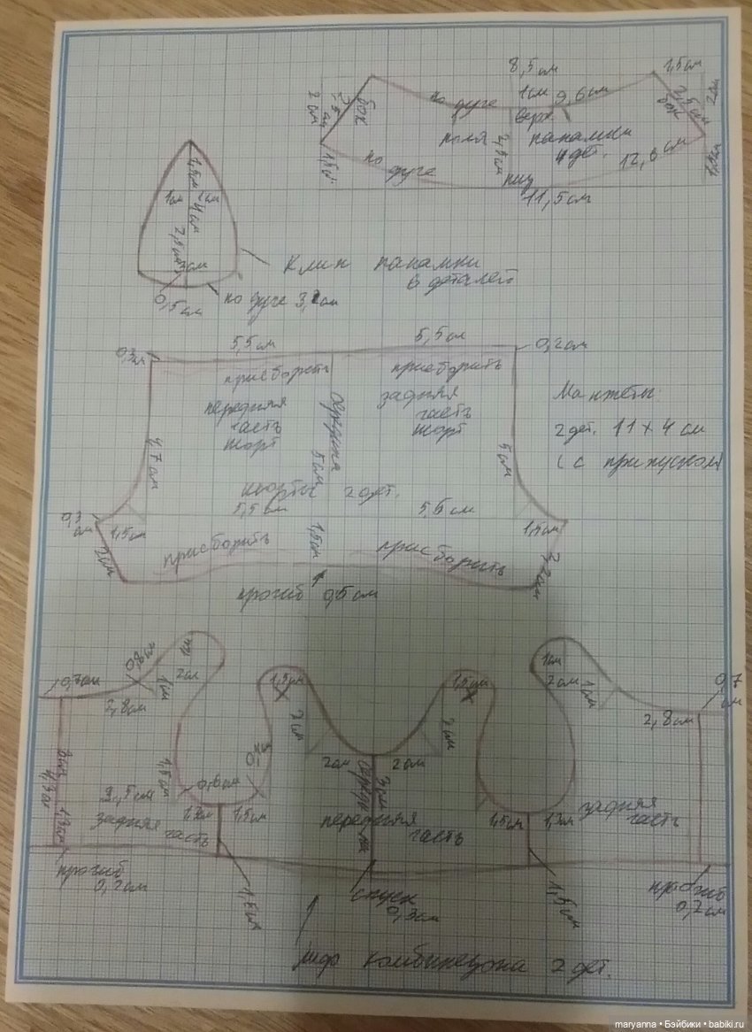Мечты о море. Платье, бриджи, комбинезон, ромпер, повязка и панама в морском стиле для Пепиты. С выкройками (фото 9)