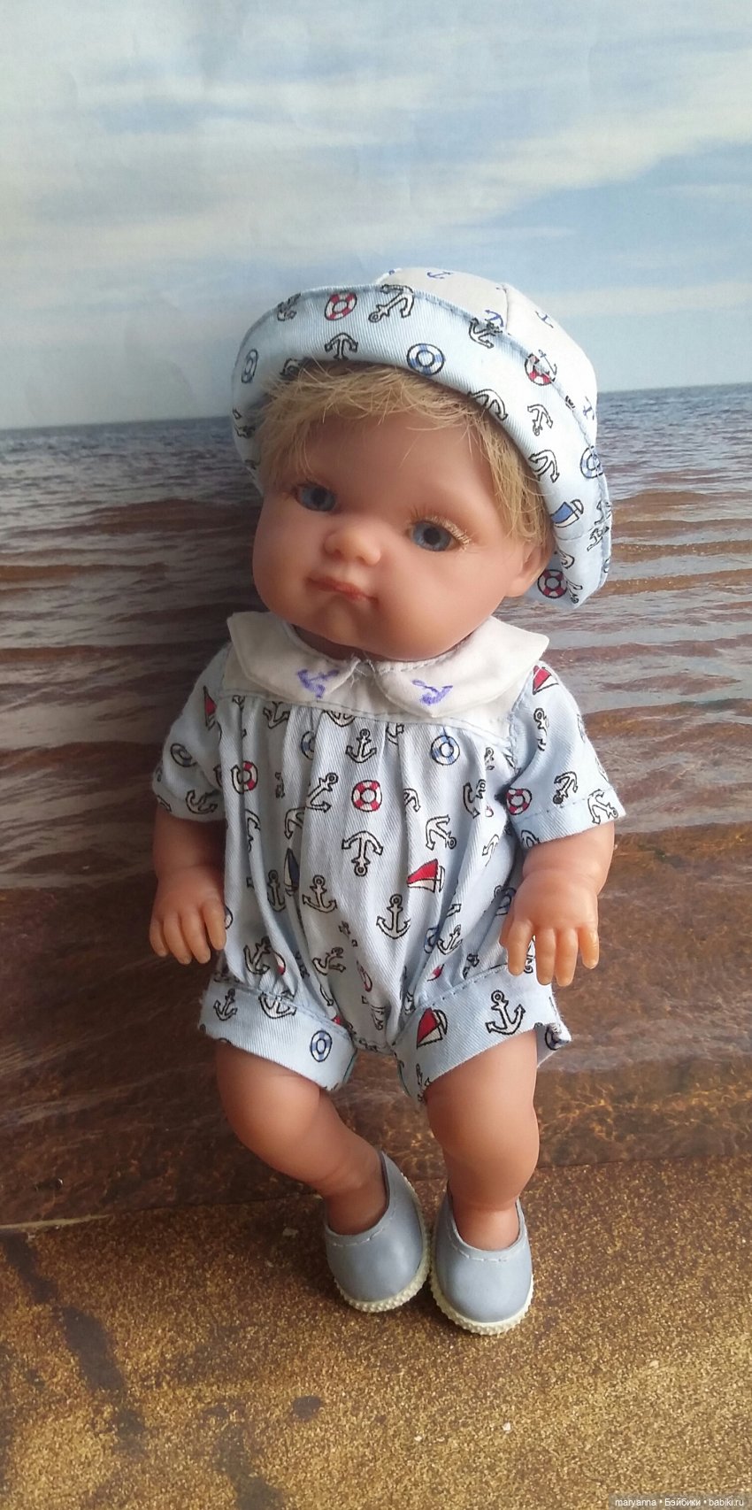 Мечты о море. Платье, бриджи, комбинезон, ромпер, повязка и панама в морском стиле для Пепиты. С выкройками (фото 8)