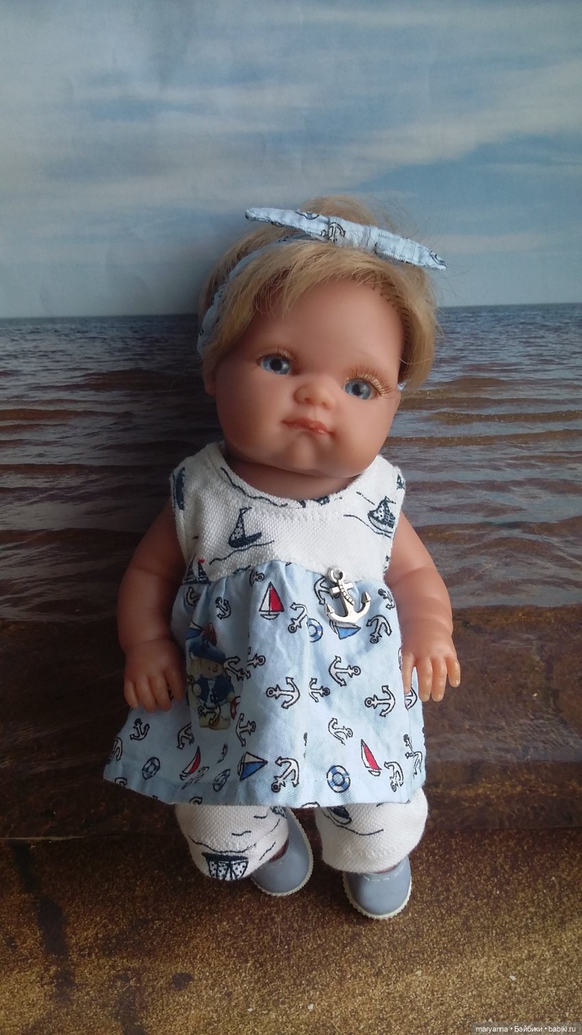 Мечты о море. Платье, бриджи, комбинезон, ромпер, повязка и панама в морском стиле для Пепиты. С выкройками (фото 3)