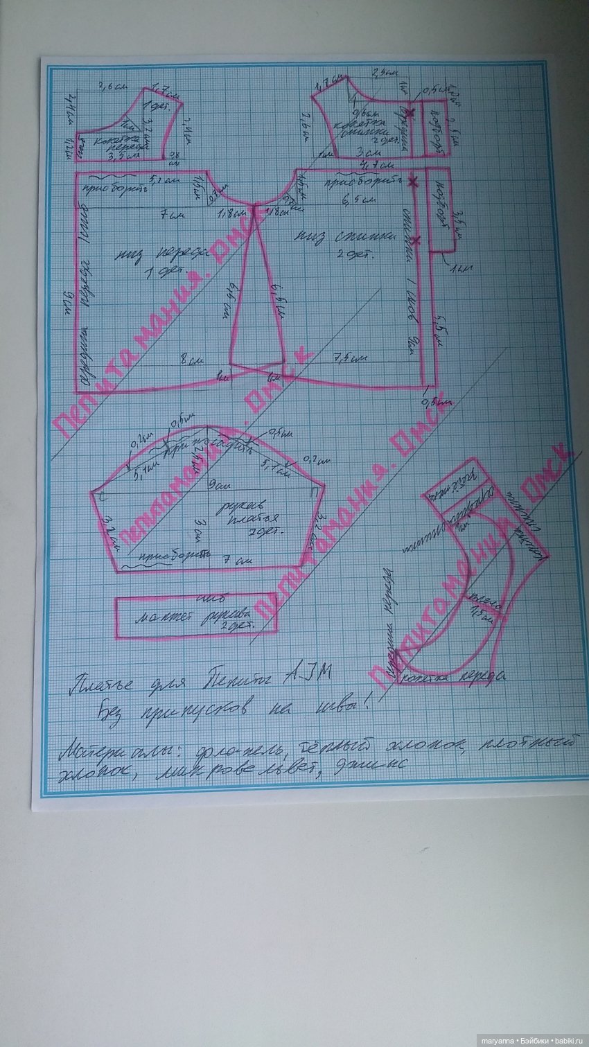 Выкройка платья