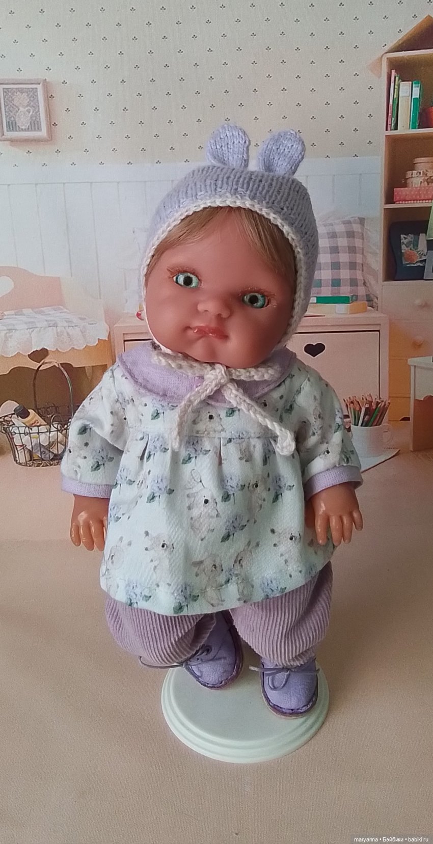 Зайчики в сирени. Комплект для Пепиты от Антонио Хуан.Часть 2: вязание | Бэйбики Зайчики в сирени. Комплект для Пепиты от Антонио Хуан.Часть 2: вязание (фото 4)