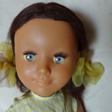 Кукла СССР паричковая ,Днепропетровск 65 см,клеймо Кошка,во всем родном