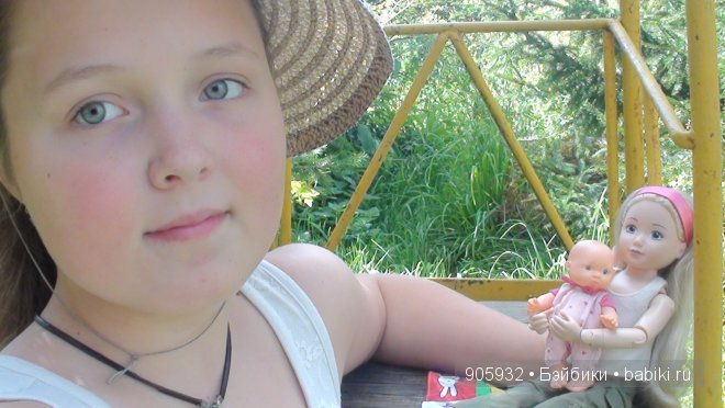 Наша летняя прогулка с Алиночкой Джолиной балериной и новой куколкой Варюшей, купленной 3 дня назад (фото 8)