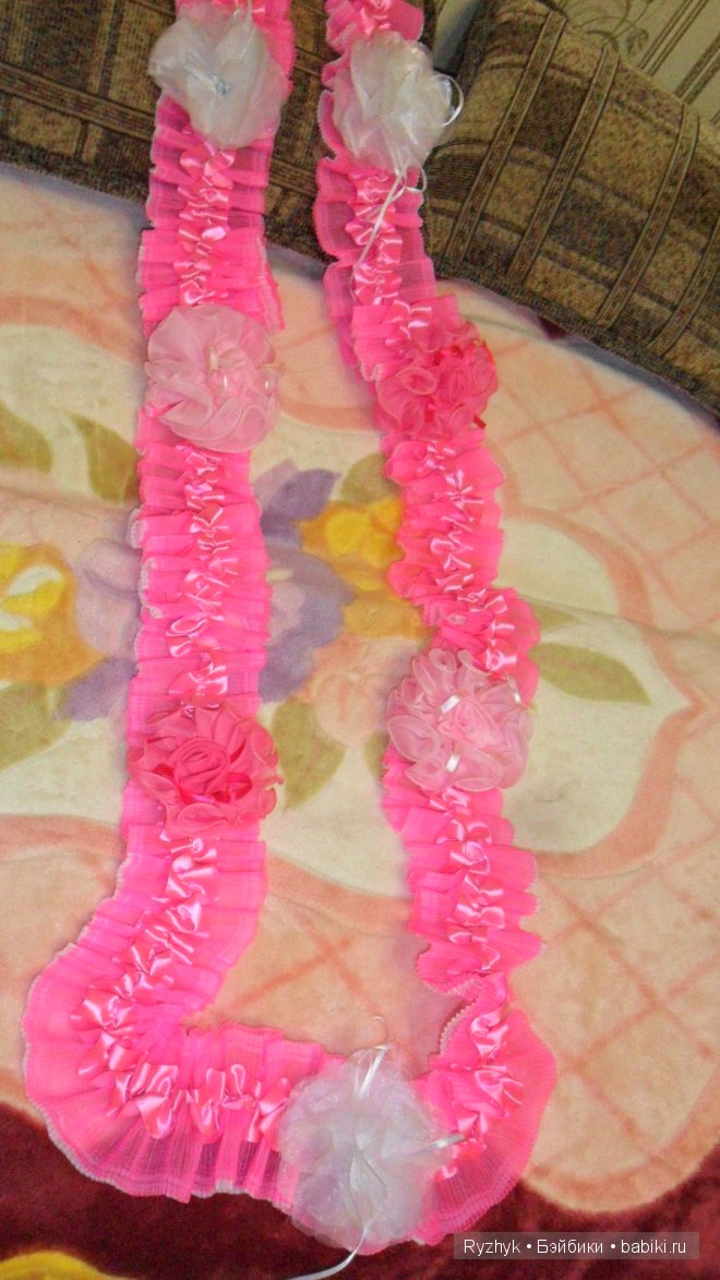 Платье для куклы на свадебную машину