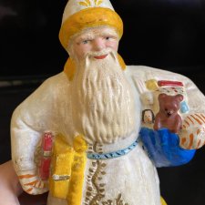 Дед Мороз папье-маше, 50х гг. Без реставраций! Дед Мороз папье-маше, 50х гг. Без реставраций!