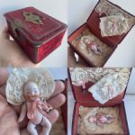 Антикварная куколка Офелия в шкатулке