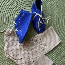 Самоцветы: сапфировые ботиночки Бон-бон+гольфики