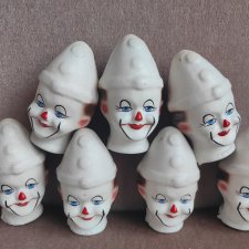 Головы для клоунов, винтаж, папье-маше