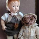 Антикварная кукла Свистун