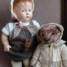 Антикварная кукла Свистун