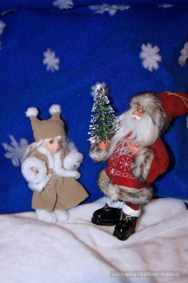 Новый наряд Ани или как она посетила елку(Авторская кукла от Татьяны Филенко) (фото 8)
