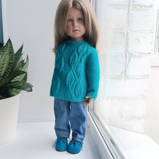 Комплект одежды с обувью "Изумрудно- лазурный"