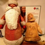 Реставрация антикварной новогодней игрушки из ваты. Снегурочка и Дед Мороз. +БОНУС, папье маше из ваты.