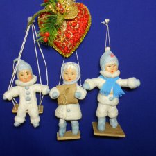 МК: "Ватная авторская Новогодняя игрушка, по старинным технологиям для начинающих - От реставратора Светлой"