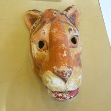 Старинная маска ТИГРА и коника, прискакавшего с Украины.  Восстановление. Часть 1