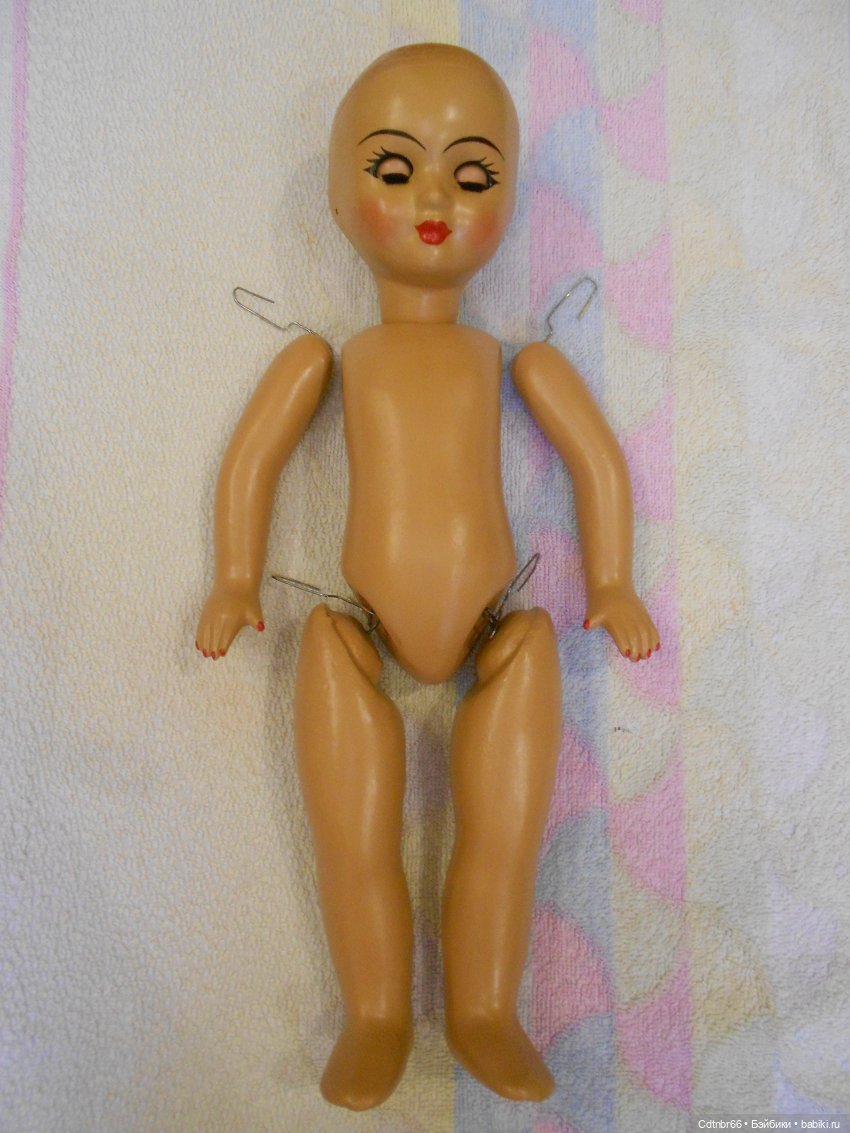 Реставрация опилочной куклы СССР. Загорская Настенька (фото 5)