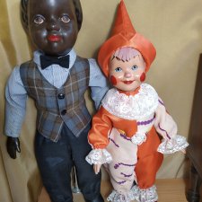 Реставрация опилочных кукол СССР. Негр и Клоун