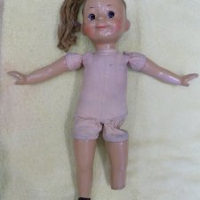 Реставрация опилочной куклы СССР Танюши. Лепим пальцы и ножку.