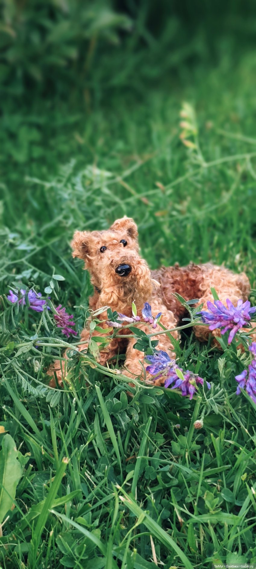 Рекс отдыхает на даче — Авторские игрушки из разных материалов: синельная проволока