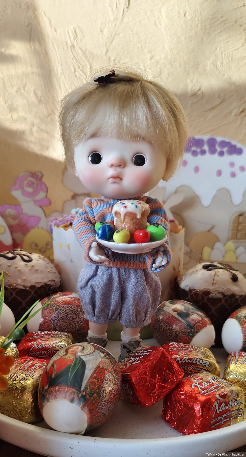 Со Светлой Пасхой — Куклы Qbaby (Кьюбейби) Rodgerdoll: для тела Ob11 (фото 6)