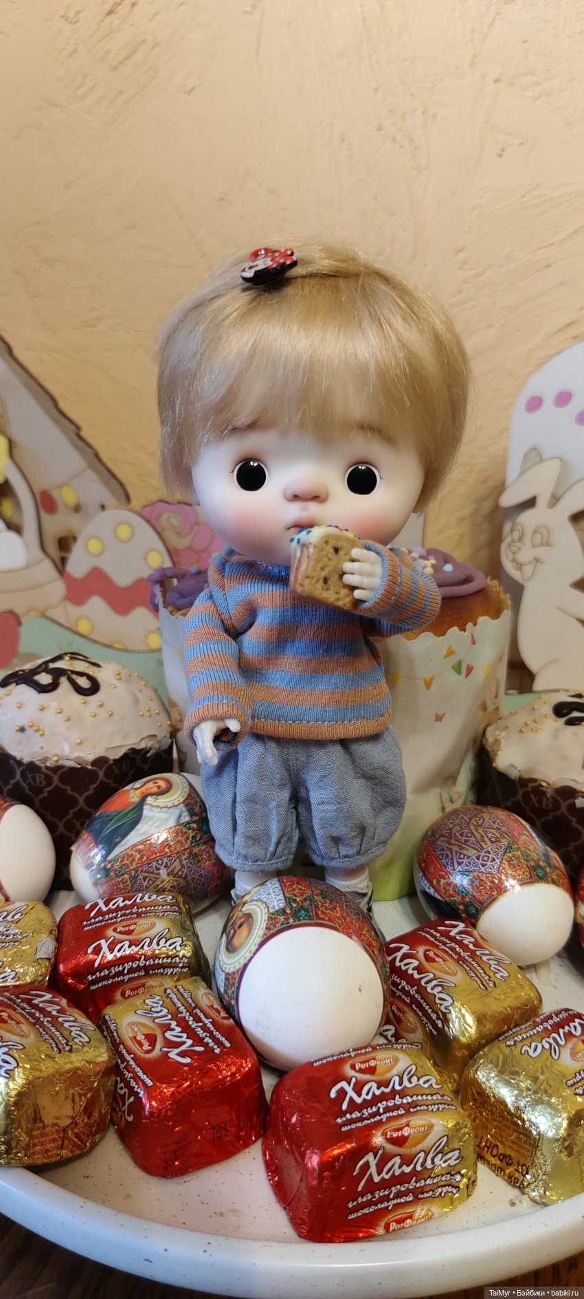 Со Светлой Пасхой — Куклы Qbaby (Кьюбейби) Rodgerdoll: для тела Ob11 (фото 4)