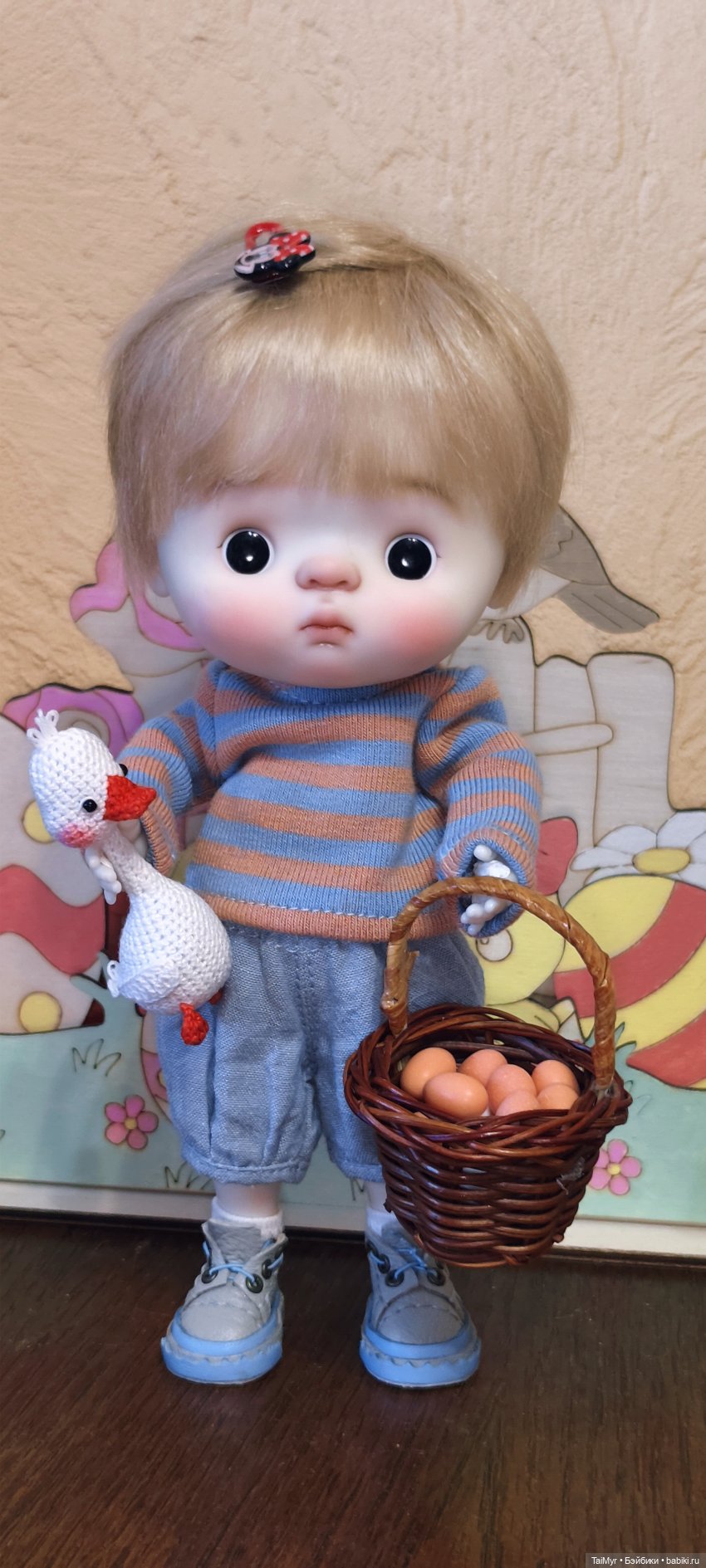 Со Светлой Пасхой — Куклы Qbaby (Кьюбейби) Rodgerdoll: для тела Ob11 (фото 3)