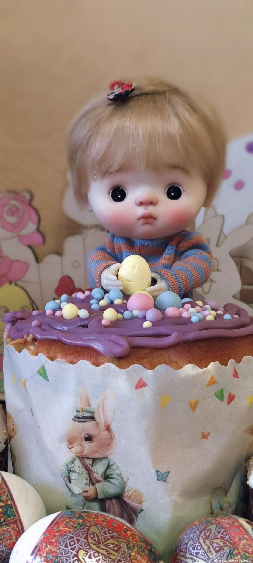 Со Светлой Пасхой — Куклы Qbaby (Кьюбейби) Rodgerdoll: для тела Ob11 (фото 7)