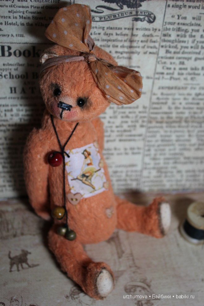 Бусики... Авторский мишка тедди