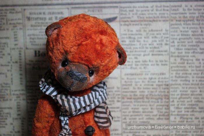 Мишка тедди Мандарин... Изготовление авторских игрушек своими руками