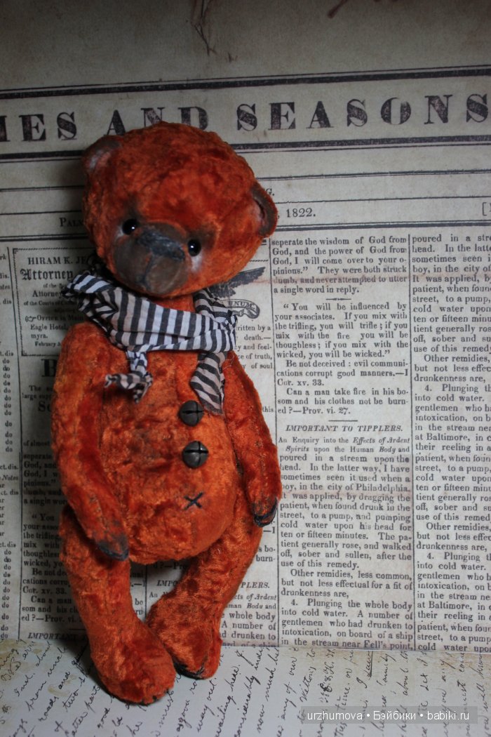 Мишка тедди Мандарин... Изготовление авторских игрушек своими руками (фото 4)