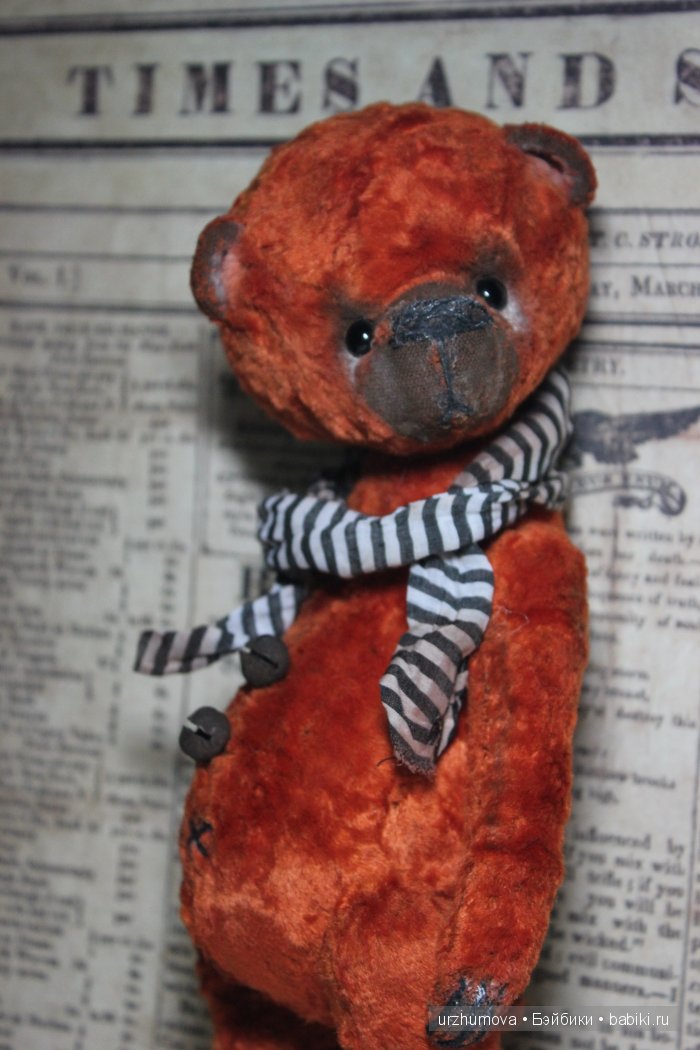 Мишка тедди Мандарин... Изготовление авторских игрушек своими руками (фото 6)