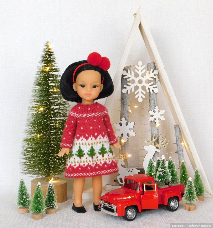 Новогодние открытки с участием кукол из моей коллекции (фото 5)