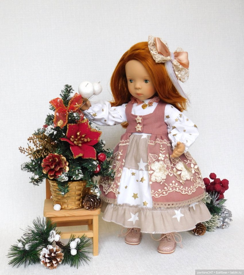 Новогодние открытки с участием кукол из моей коллекции (фото 10)