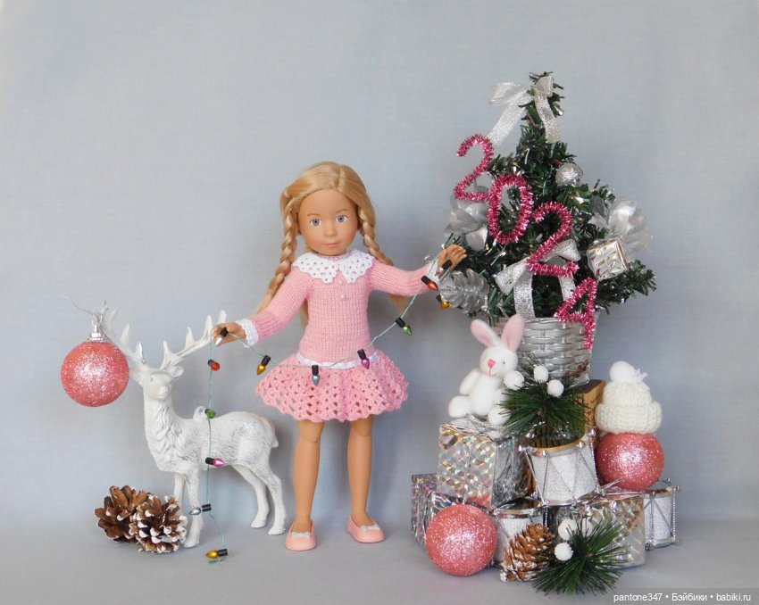 Новогодние открытки с участием кукол из моей коллекции (фото 3)