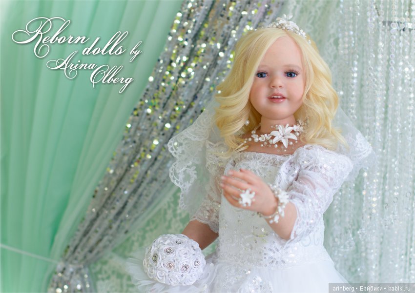Кукла реборн Любава. Девочка-весна в образе невесты, молд Nicole by Natali Blick