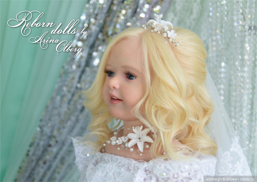 Кукла реборн Любава. Девочка-весна в образе невесты, молд Nicole by Natali Blick