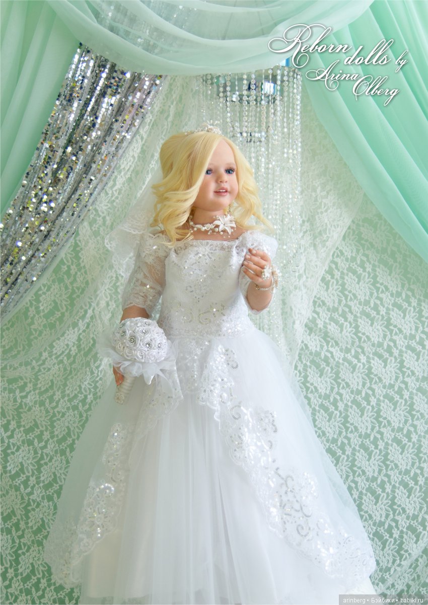 Кукла реборн Любава. Девочка-весна в образе невесты, молд Nicole by Natali Blick
