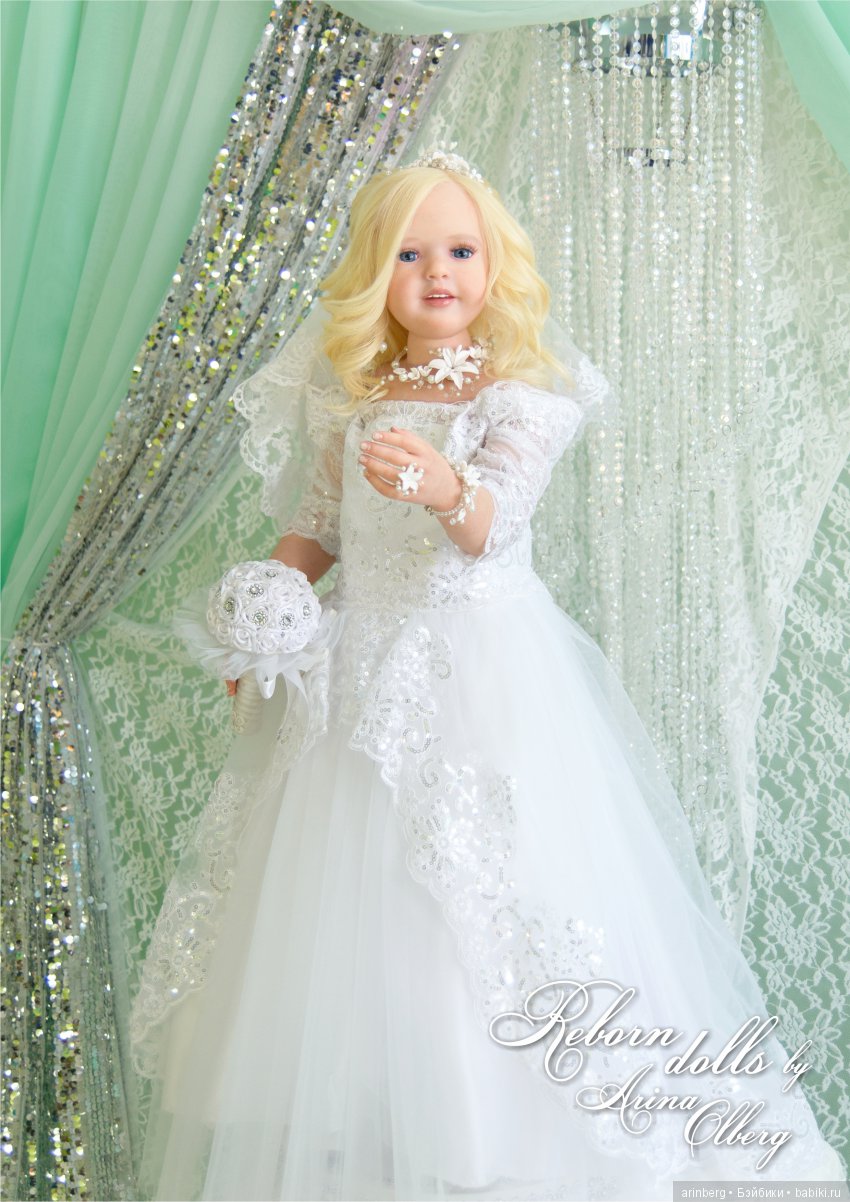 Кукла реборн Любава. Девочка-весна в образе невесты, молд Nicole by Natali Blick (фото 2)