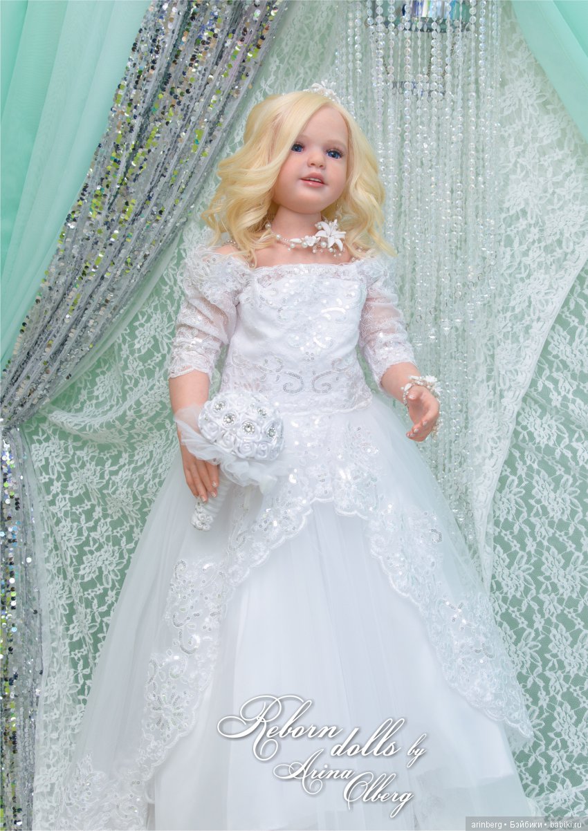 Кукла реборн Любава. Девочка-весна в образе невесты, молд Nicole by Natali Blick