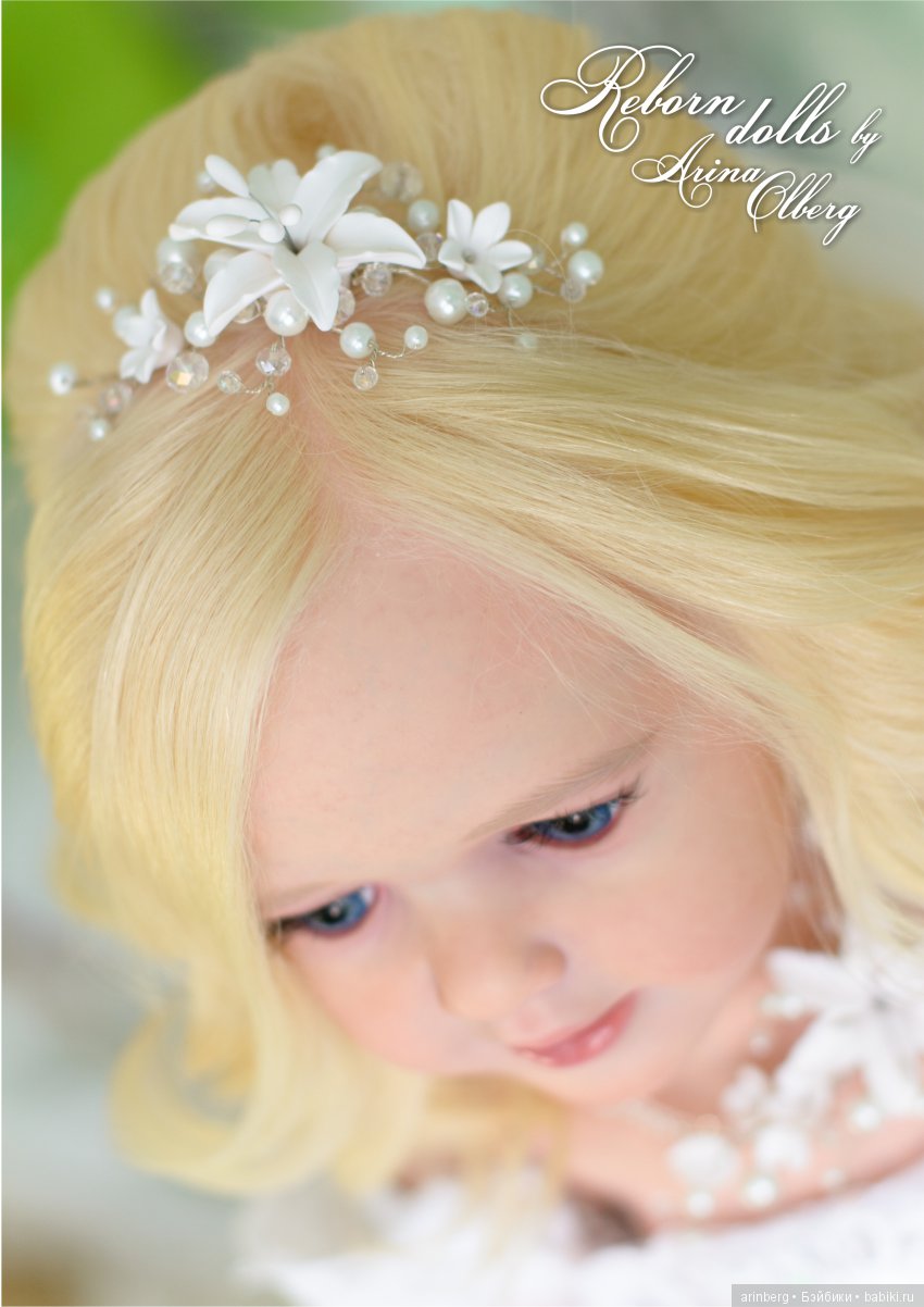 Кукла реборн Любава. Девочка-весна в образе невесты, молд Nicole by Natali Blick