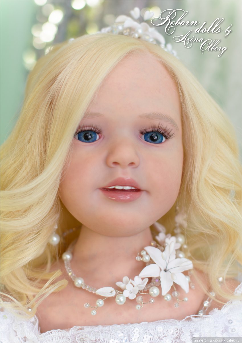 Кукла реборн Любава. Девочка-весна в образе невесты, молд Nicole by Natali Blick