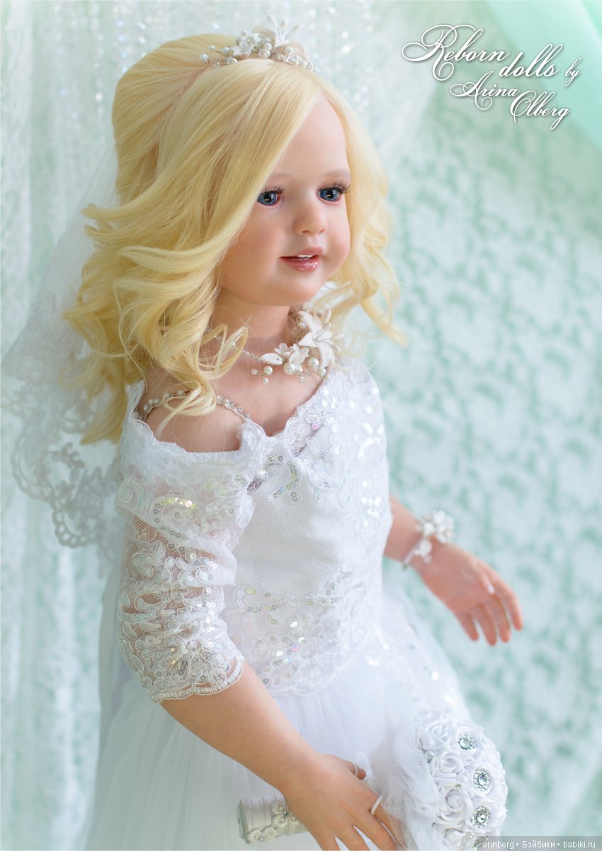 Кукла реборн Любава. Девочка-весна в образе невесты, молд Nicole by Natali Blick