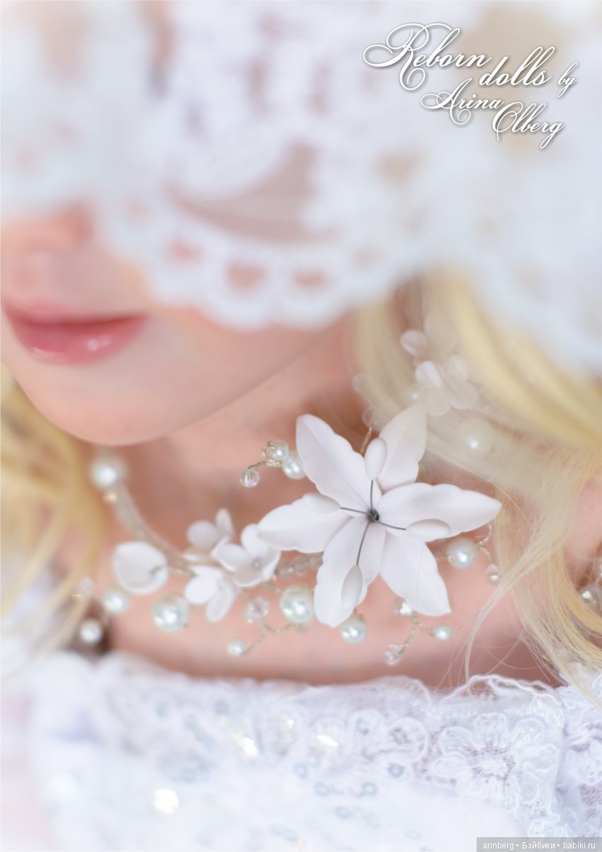 Кукла реборн Любава. Девочка-весна в образе невесты, молд Nicole by Natali Blick