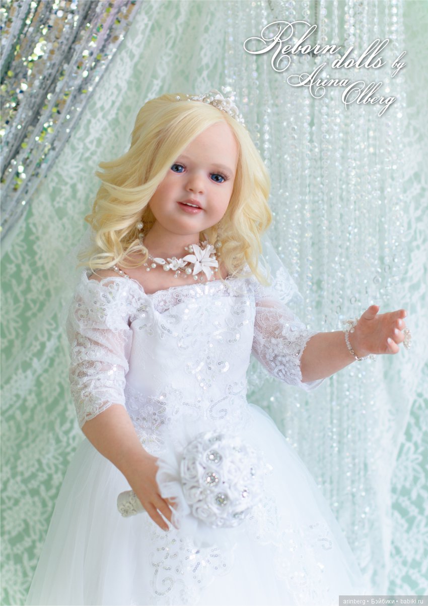 Кукла реборн Любава. Девочка-весна в образе невесты, молд Nicole by Natali Blick (фото 5)