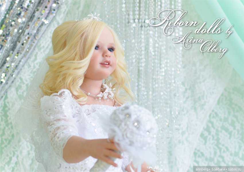 Кукла реборн Любава. Девочка-весна в образе невесты, молд Nicole by Natali Blick (фото 3)