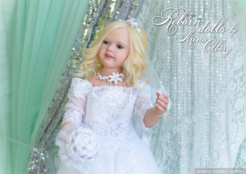 Кукла реборн Любава. Девочка-весна в образе невесты, молд Nicole by Natali Blick (фото 6)