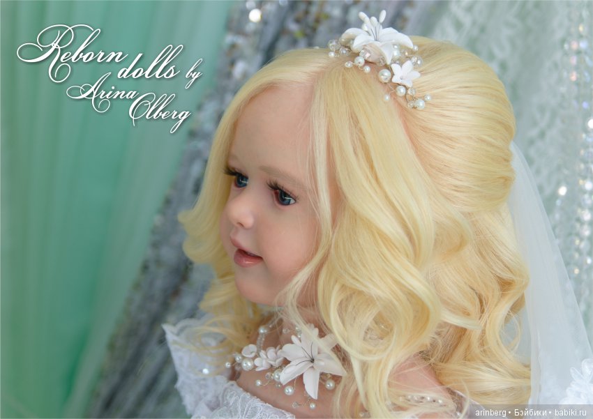 Кукла реборн Любава. Девочка-весна в образе невесты, молд Nicole by Natali Blick