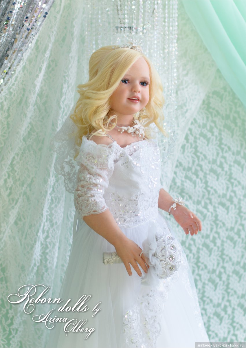 Кукла реборн Любава. Девочка-весна в образе невесты, молд Nicole by Natali Blick (фото 7)