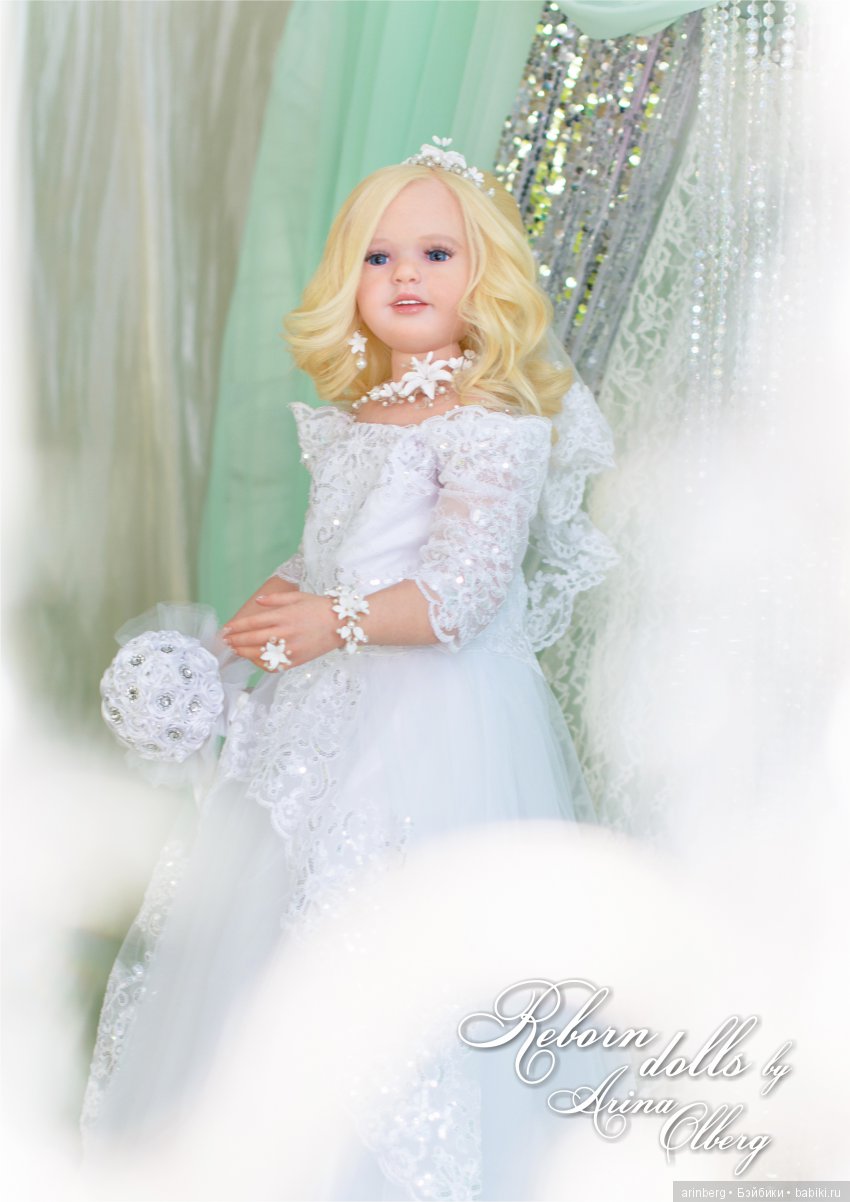 Кукла реборн Любава. Девочка-весна в образе невесты, молд Nicole by Natali Blick