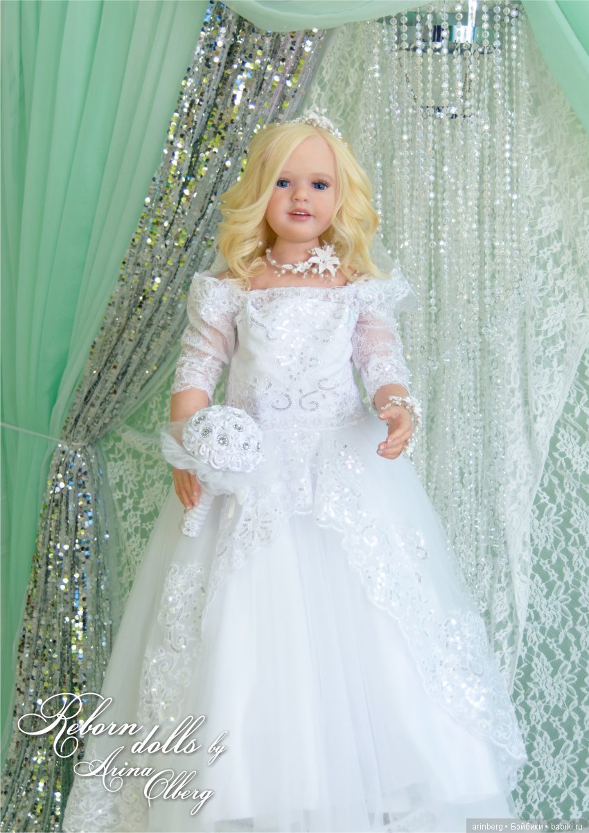 Кукла реборн Любава. Девочка-весна в образе невесты, молд Nicole by Natali Blick (фото 8)